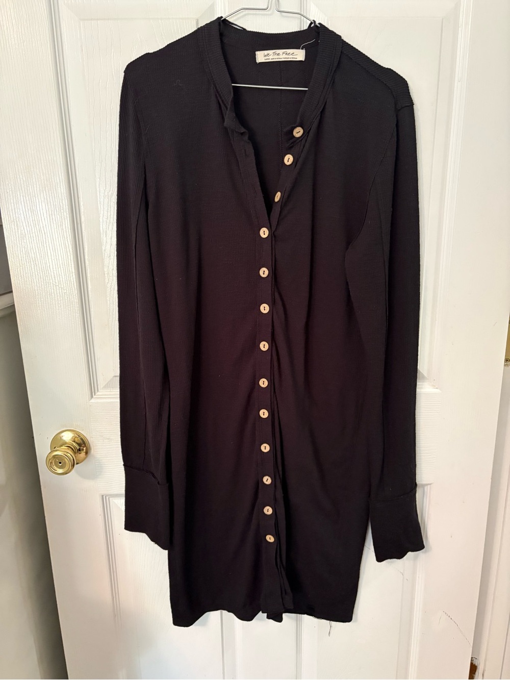 We the Free black ribbed dress